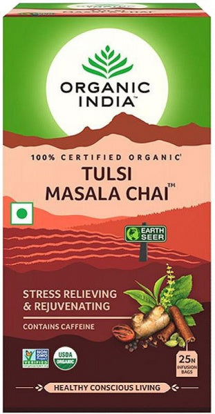 ORGANIC INDIA Tulsi Chai Masala Tea Bags (contains 18)