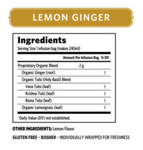 ORGANIC INDIA Tulsi Lemon Ginger Tea Bags (contains 18)