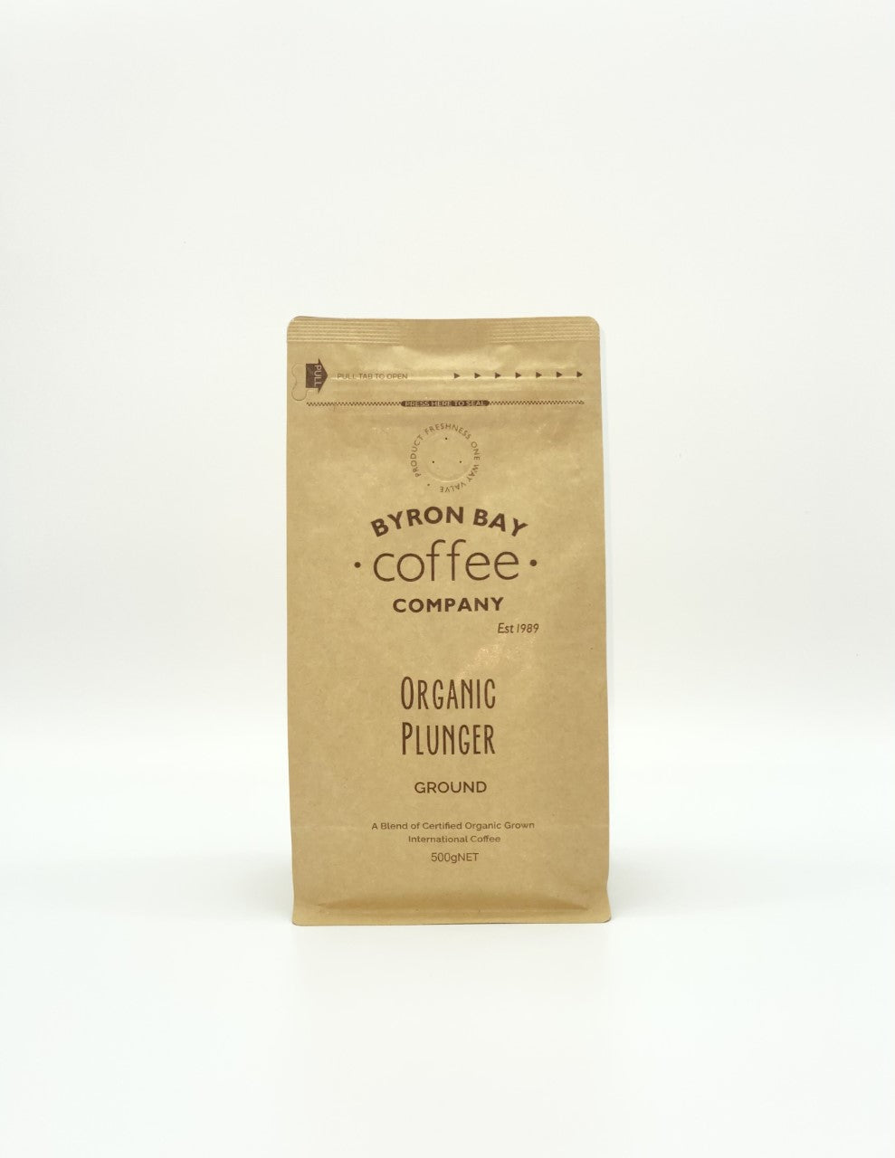 Byron Bay Organic Plunger coffee ground  500g mycotoxin free