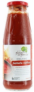 Global Organics Tomatoes Crushed (Rustica) Glass 680g