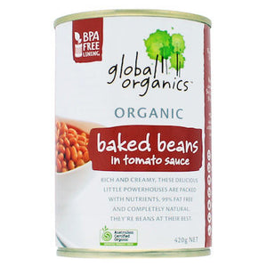 Global Organics Baked Beans in Tomato Sauce 400g