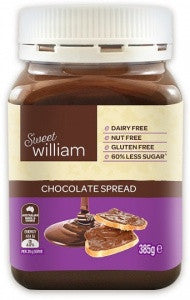 Sweet William Choc Spread G/F 385g UNAVAILABLE UNTIL DECEMBER 2023